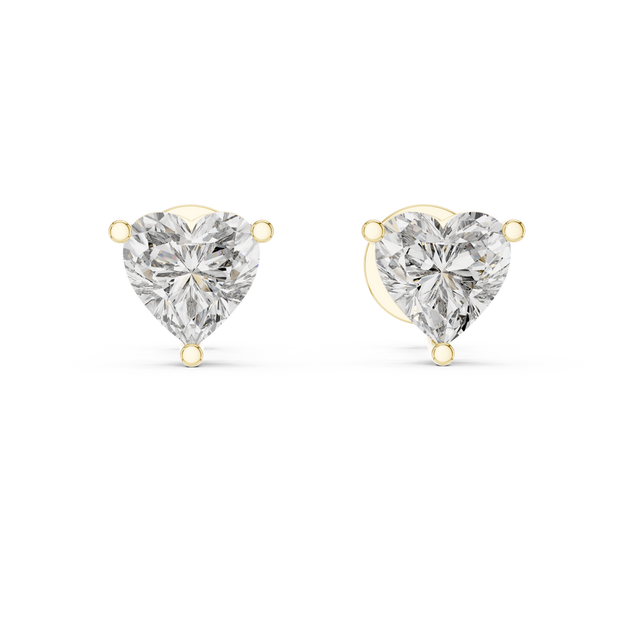 Isolde 6 mm Heart Diamond Earrings