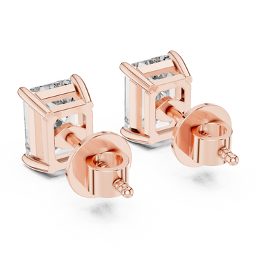 Valencia 7.5 × 5.5 mm Emerald-Cut Diamond Earrings