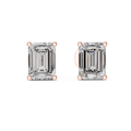 Valencia 7.5 × 5.5 mm Emerald-Cut Diamond Earrings