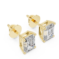 Valencia 7.5 × 5.5 mm Emerald-Cut Diamond Earrings