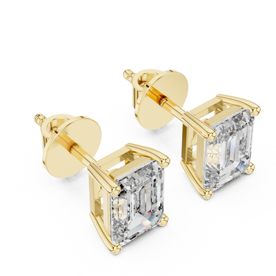 Valencia 7.5 × 5.5 mm Emerald-Cut Diamond Earrings