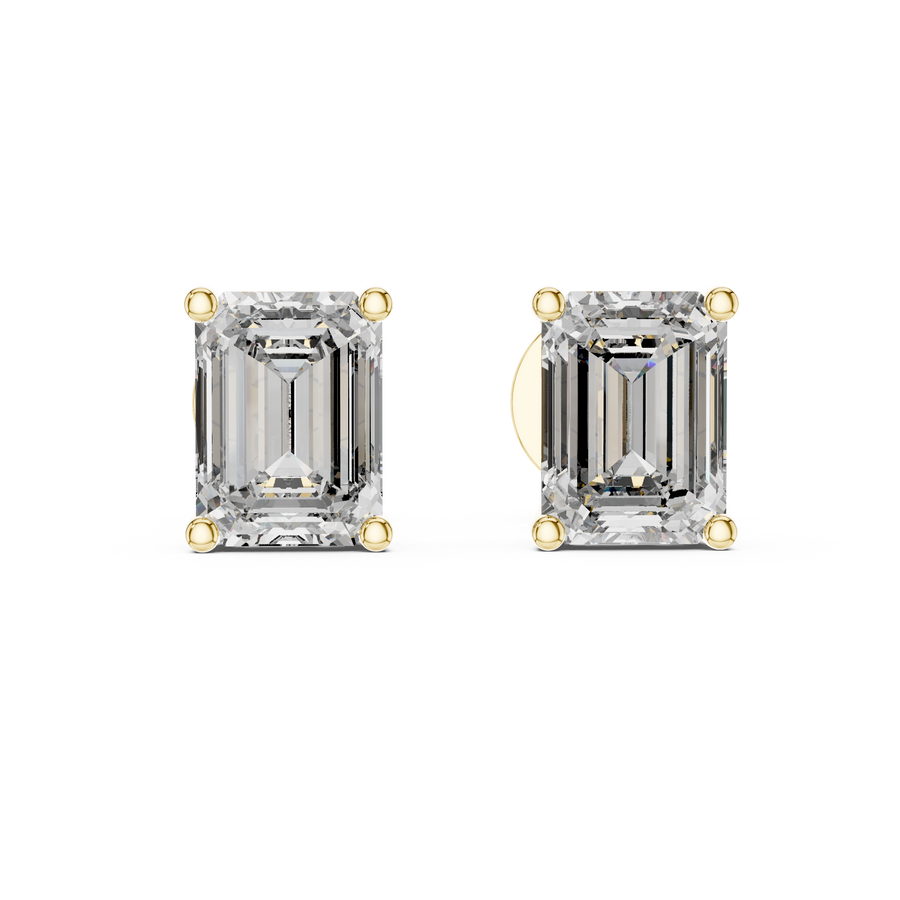 Valencia 7.5 × 5.5 mm Emerald-Cut Diamond Earrings