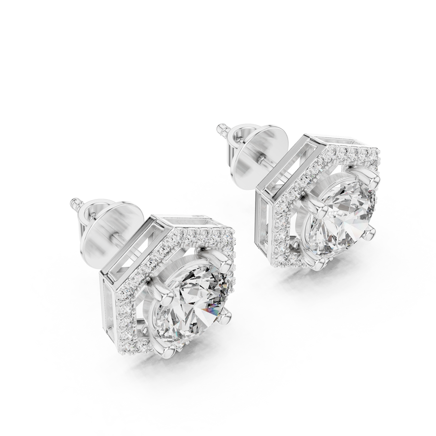 Vivienne 7 mm Diamond Earrings