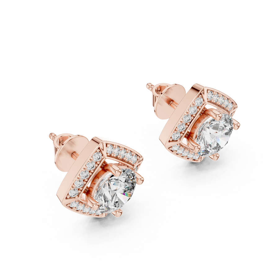 Adeline 7 mm Diamond Earrings