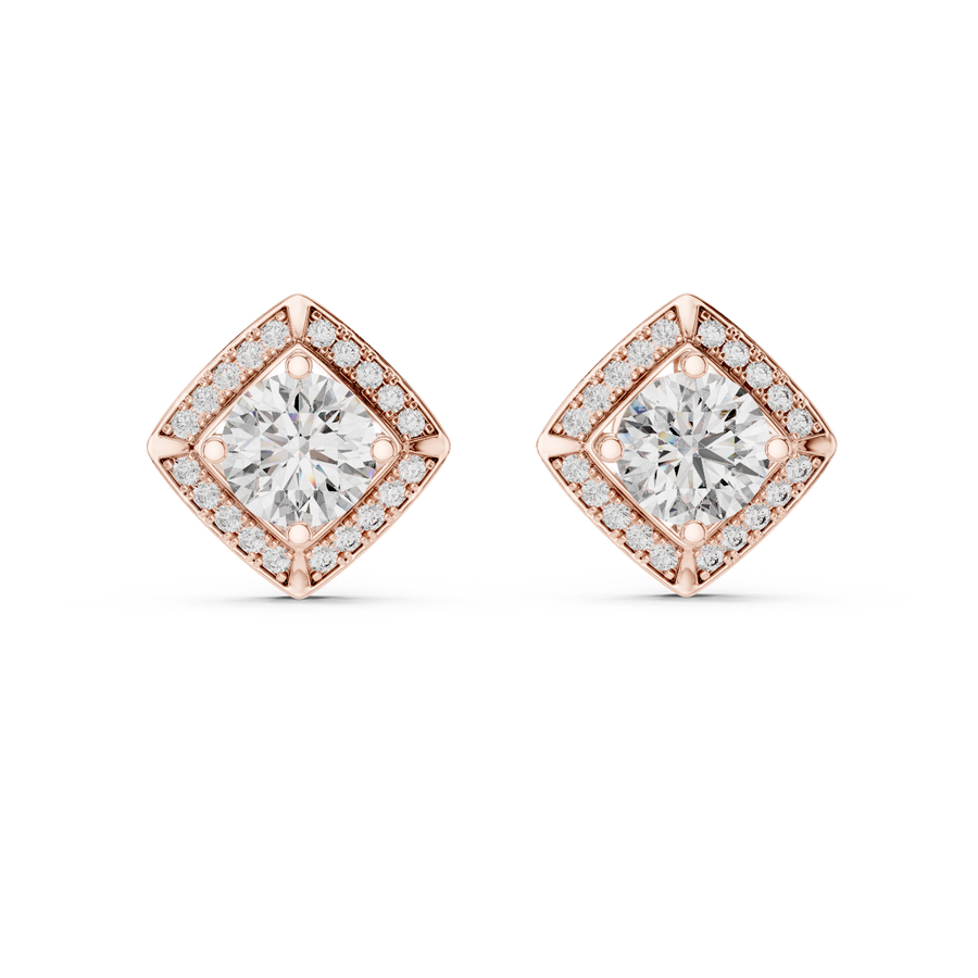 Adeline 7 mm Diamond Earrings
