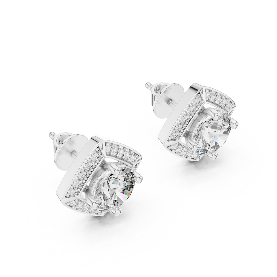 Adeline 7 mm Diamond Earrings