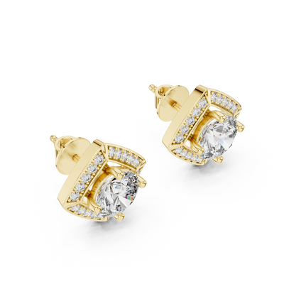 Adeline 7 mm Diamond Earrings