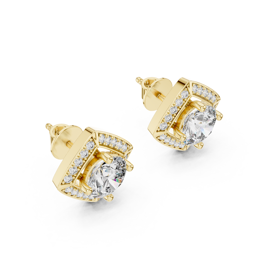 Adeline 7 mm Diamond Earrings