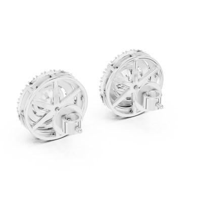Liora 7.00 mm Diamond Halo Earrings