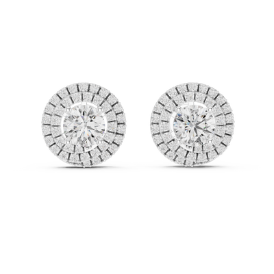 Liora 7.00 mm Diamond Halo Earrings