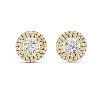 Liora 7.00 mm Diamond Halo Earrings