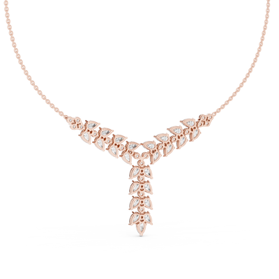 Aurevienne Pear & Round  Diamond Pendant