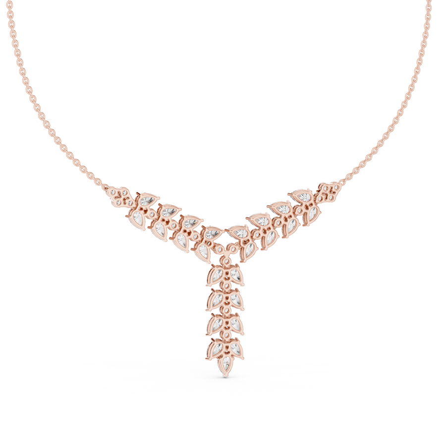 Aurevienne Pear & Round  Diamond Pendant