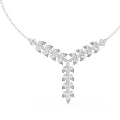 Aurevienne Pear & Round  Diamond Pendant
