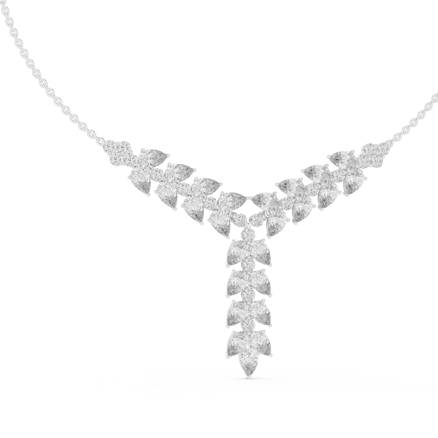 Aurevienne Pear & Round  Diamond Pendant