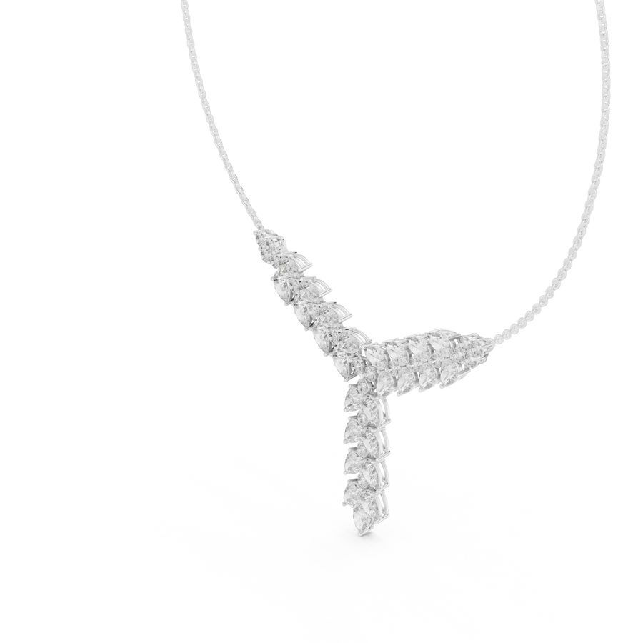 Aurevienne Pear & Round  Diamond Pendant