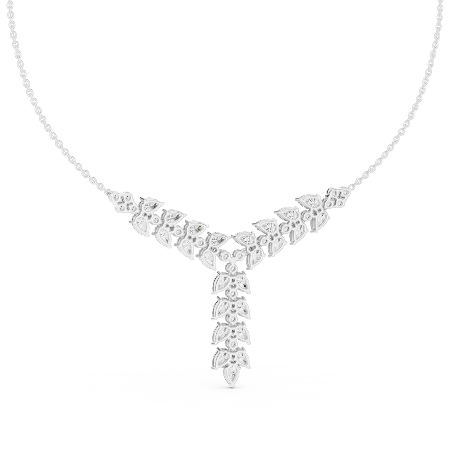 Aurevienne Pear & Round  Diamond Pendant