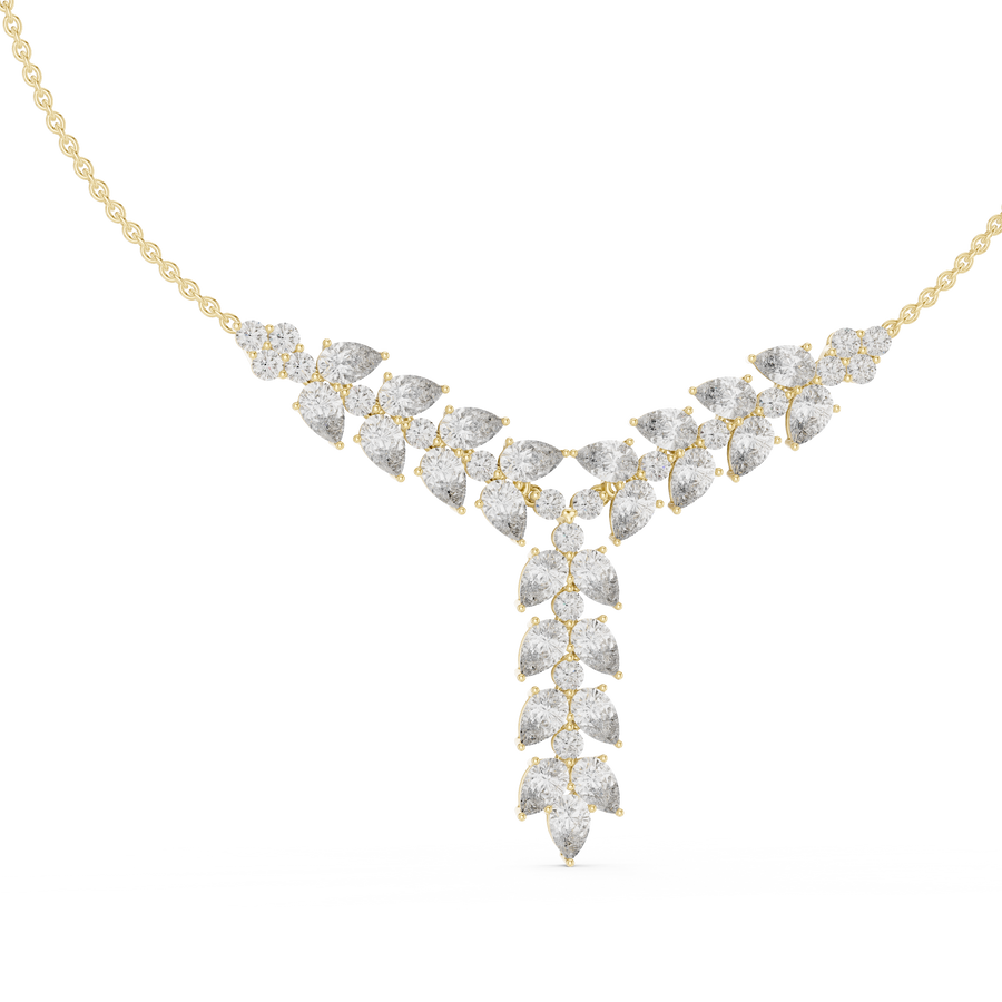 Aurevienne Pear & Round  Diamond Pendant