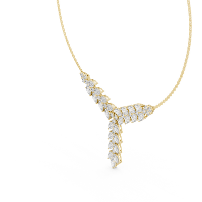 Aurevienne Pear & Round  Diamond Pendant