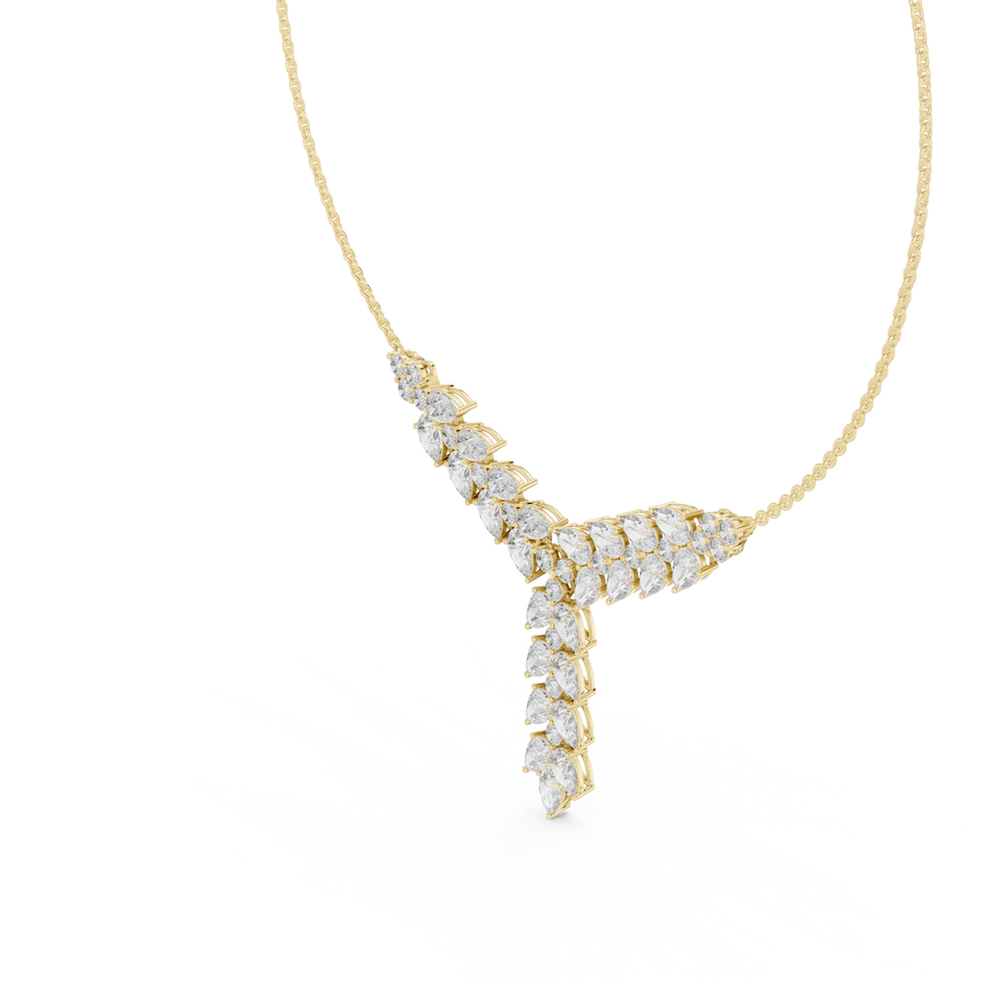Aurevienne Pear & Round  Diamond Pendant