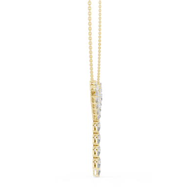 Aurevienne Pear & Round  Diamond Pendant