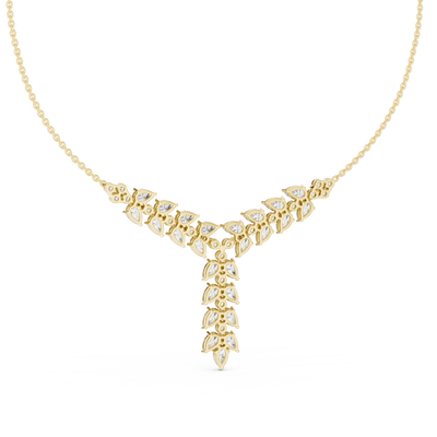 Aurevienne Pear & Round  Diamond Pendant