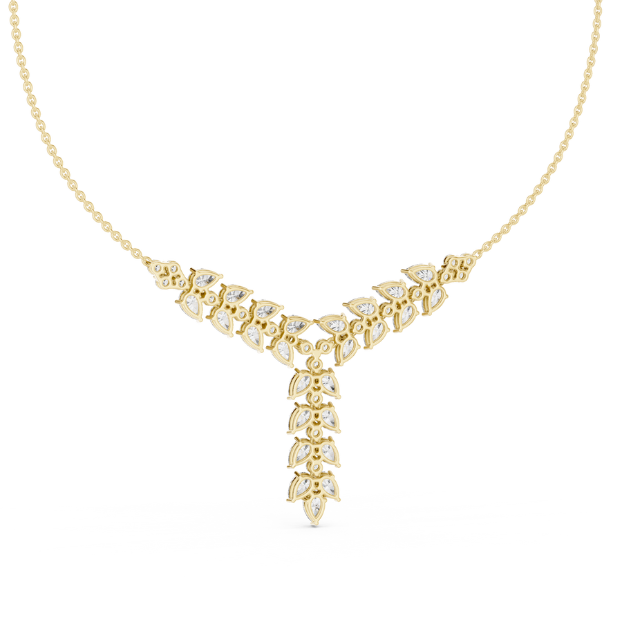 Aurevienne Pear & Round  Diamond Pendant