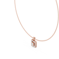 Elvarielle Princess & Round Diamond Pendant