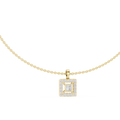 Elvarielle Princess & Round Diamond Pendant