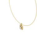 Elvarielle Princess & Round Diamond Pendant