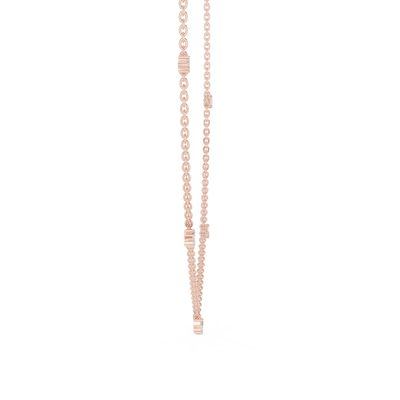 Minimalist Round & Baguette  Diamond Pendant