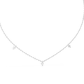 Minimalist Round & Baguette  Diamond Pendant