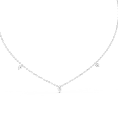 Minimalist Round & Baguette  Diamond Pendant