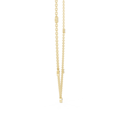 Minimalist Round & Baguette  Diamond Pendant