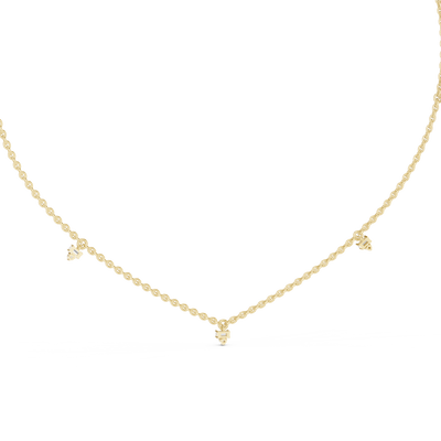 Minimalist Round & Baguette  Diamond Pendant
