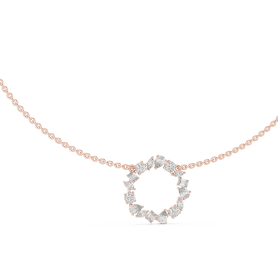 Elvarielle Floral Multi-Shape Diamond Pendant