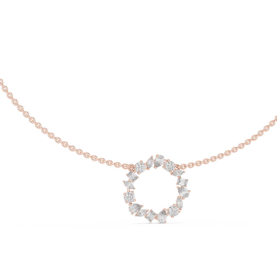 Elvarielle Floral Multi-Shape Diamond Pendant