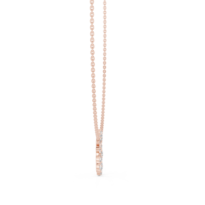 Elvarielle Floral Multi-Shape Diamond Pendant