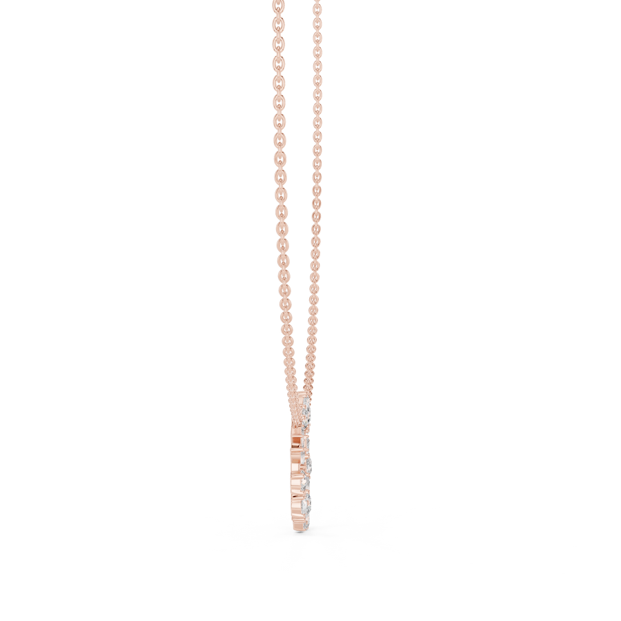 Elvarielle Floral Multi-Shape Diamond Pendant