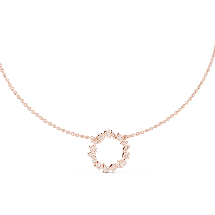 Elvarielle Floral Multi-Shape Diamond Pendant
