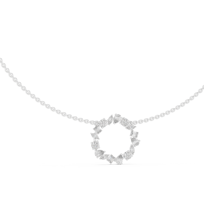 Elvarielle Floral Multi-Shape Diamond Pendant