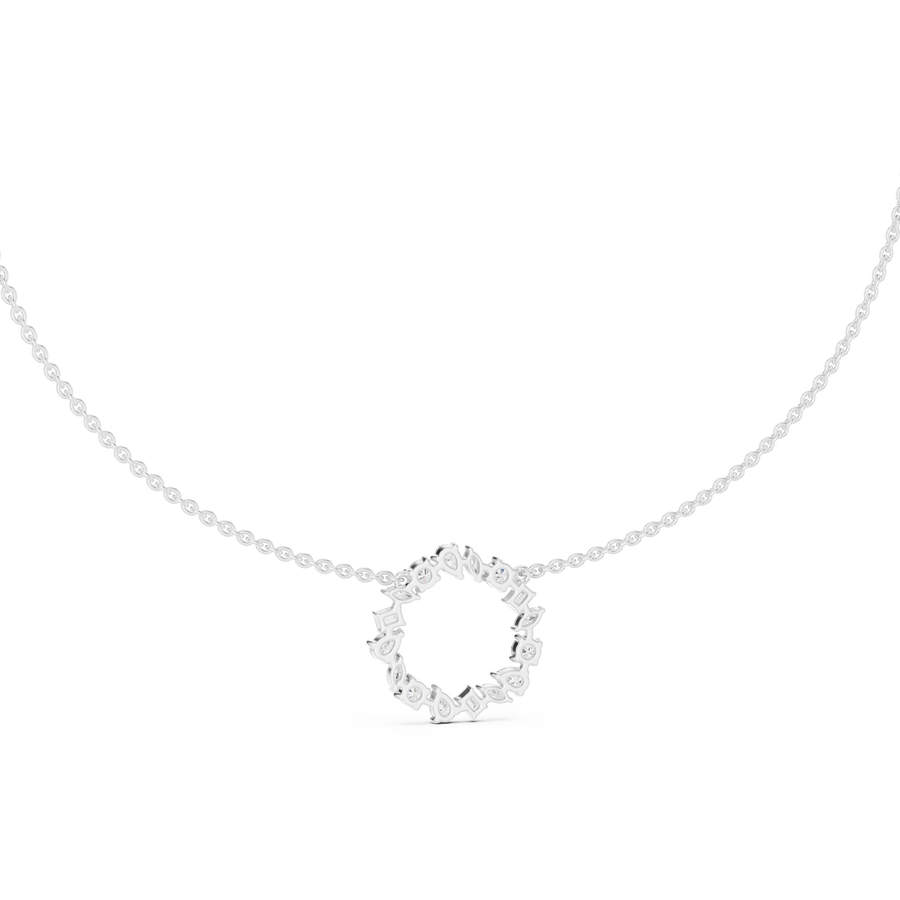Elvarielle Floral Multi-Shape Diamond Pendant