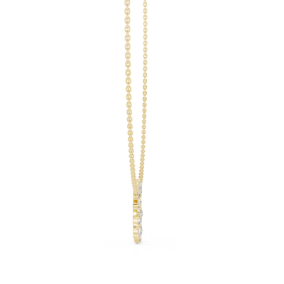 Elvarielle Floral Multi-Shape Diamond Pendant