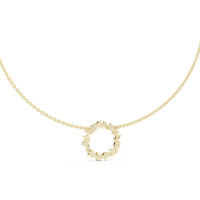 Elvarielle Floral Multi-Shape Diamond Pendant