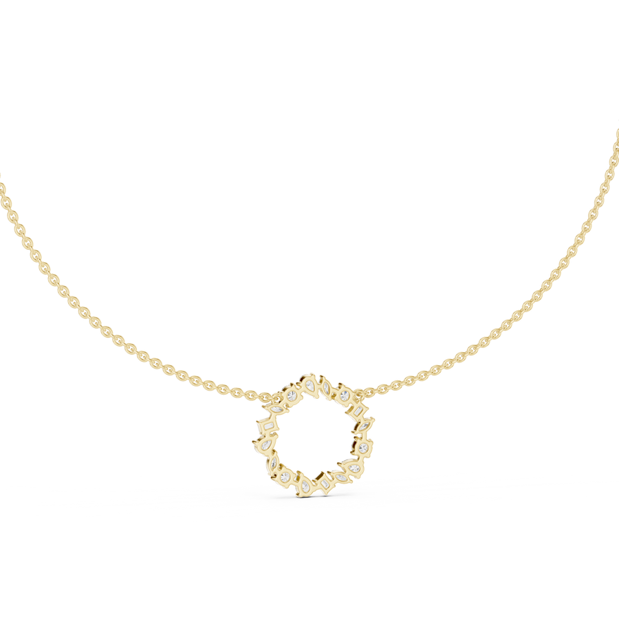 Elvarielle Floral Multi-Shape Diamond Pendant