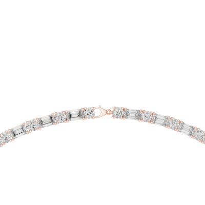 Cavaryna Round & Emerald  Diamond Necklace
