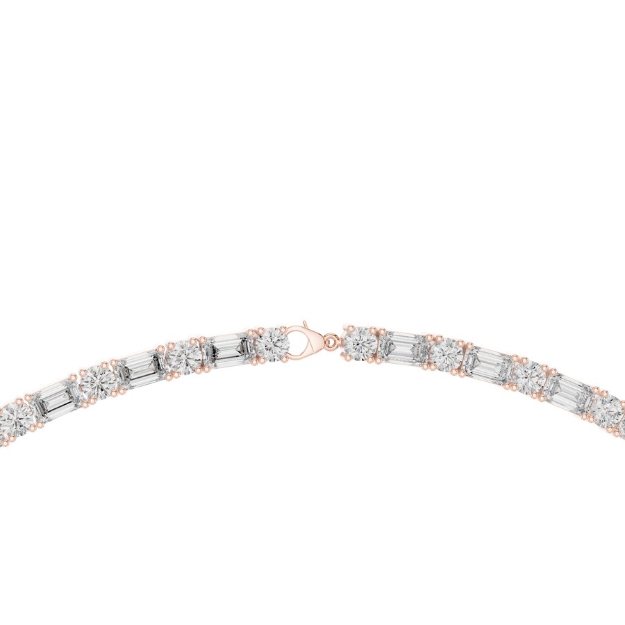 Cavaryna Round & Emerald  Diamond Necklace