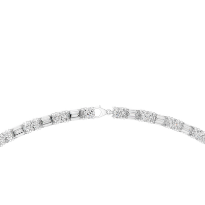 Cavaryna Round & Emerald  Diamond Necklace