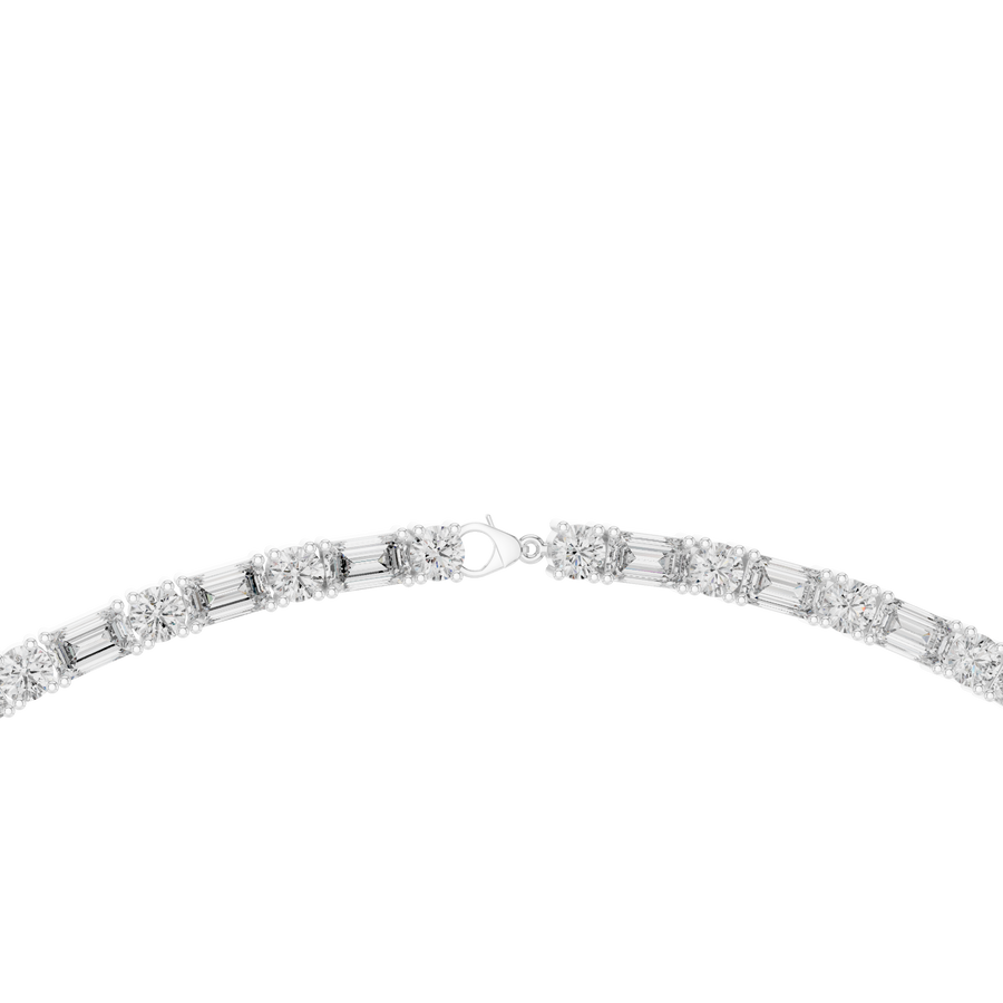 Cavaryna Round & Emerald  Diamond Necklace
