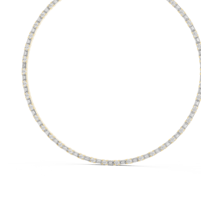 Cavaryna Round & Emerald  Diamond Necklace